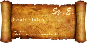 Szerb Elvira névjegykártya